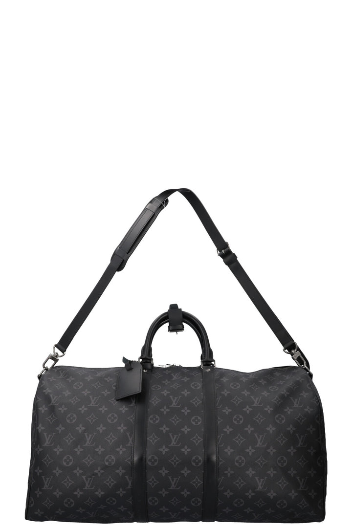 LOUIS VUITTON Keepall 55 Bandouliere Monogram Eclipse Black