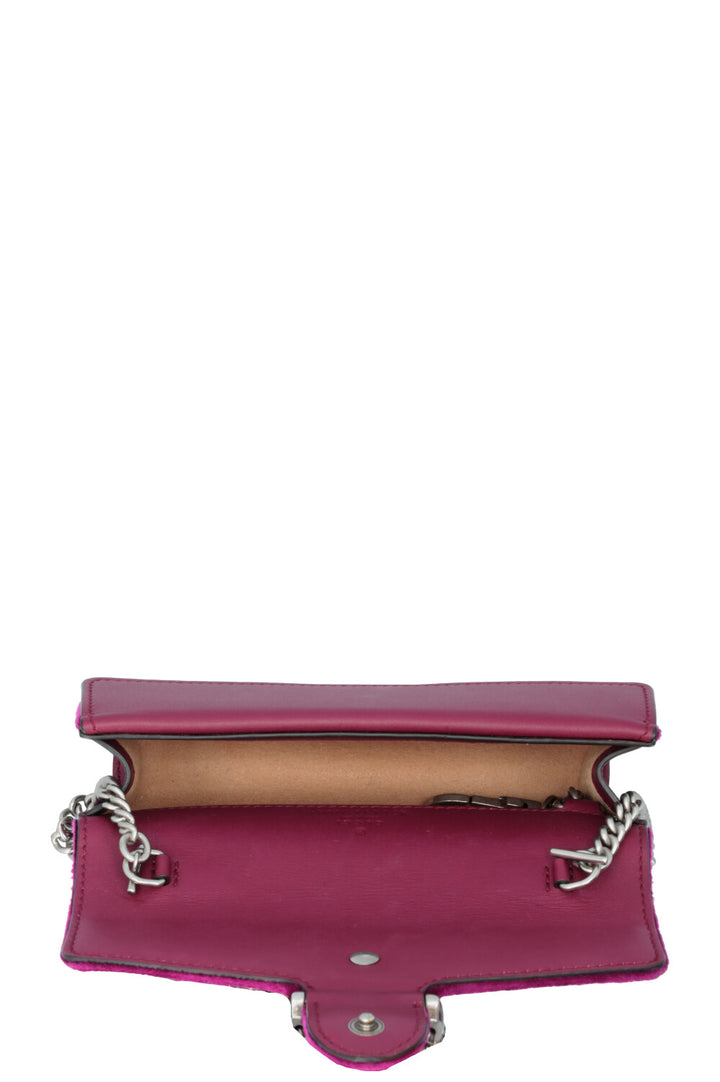 GUCCI Super Mini Dionysus Bag Velvelt Purple