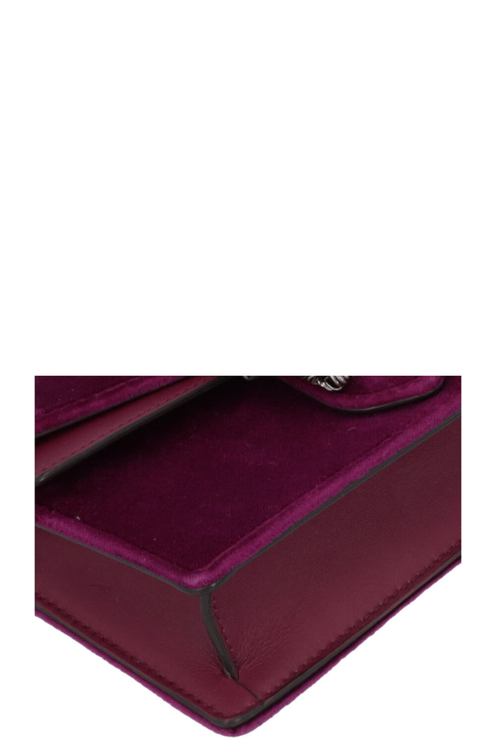 GUCCI Super Mini Dionysus Bag Velvelt Purple