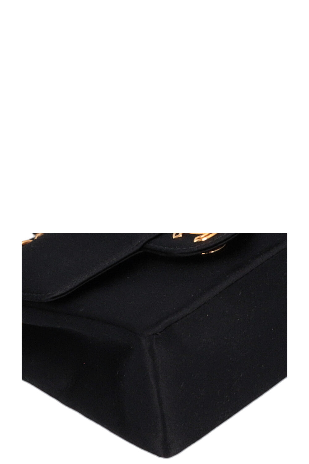 CHANEL Mini Square Satin Crossbody Bag Black