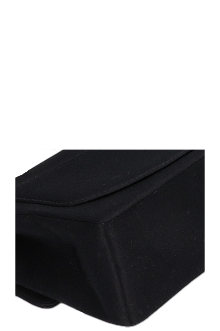 CHANEL Mini Square Satin Crossbody Bag Black