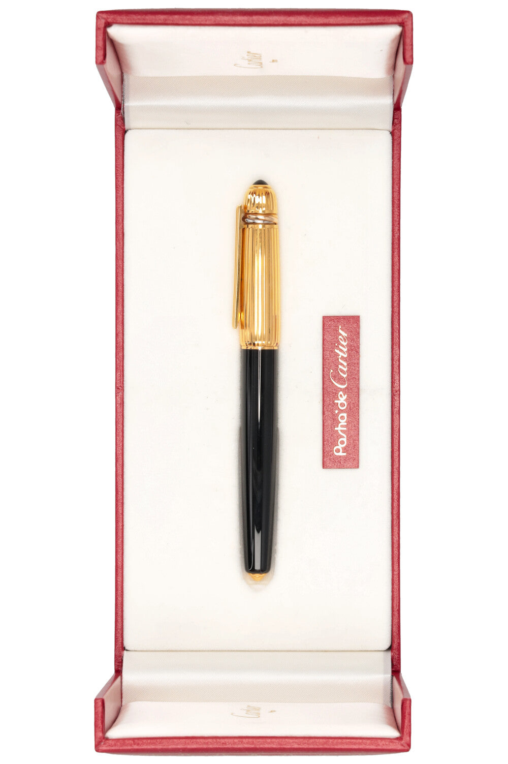 CARTIER Pasha de Cartier Trinity Fountain Pen 18k Yellow Gold Black