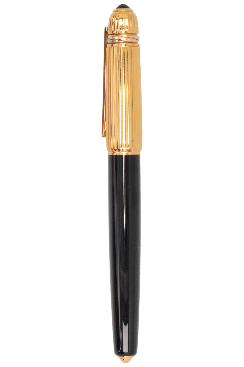 CARTIER Pasha de Cartier Trinity Fountain Pen 18k Yellow Gold Black