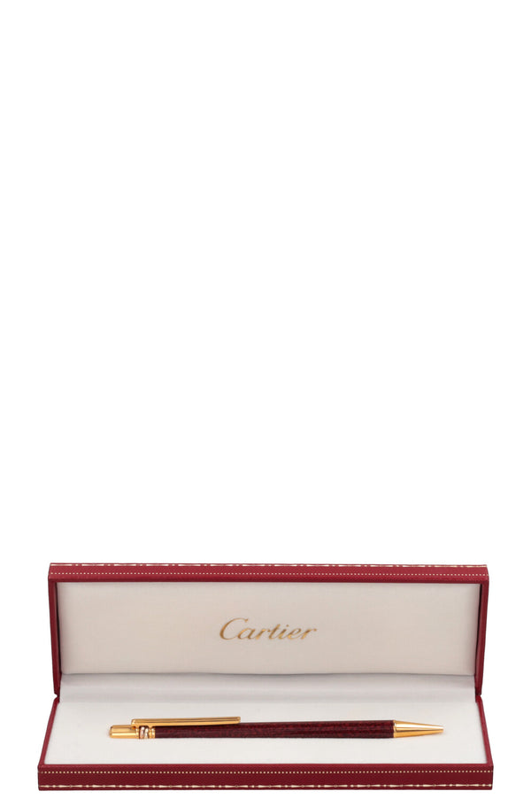 CARTIER Must de Cartier Trinity Stylo bille bordeaux doré