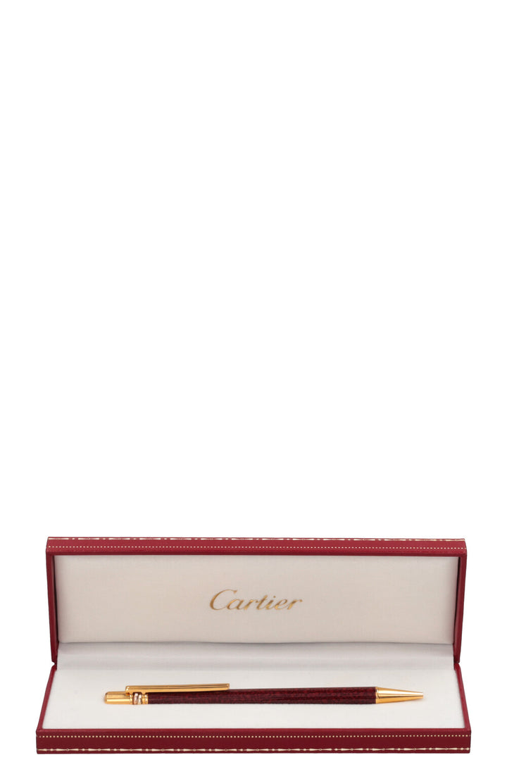 CARTIER Must de Cartier Trinity Stylo bille bordeaux doré