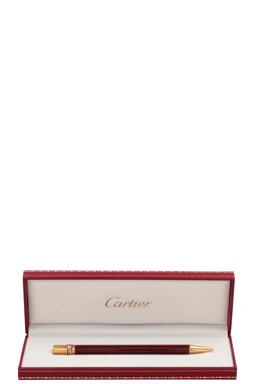 CARTIER Must de Cartier Trinity Stylo bille bordeaux doré