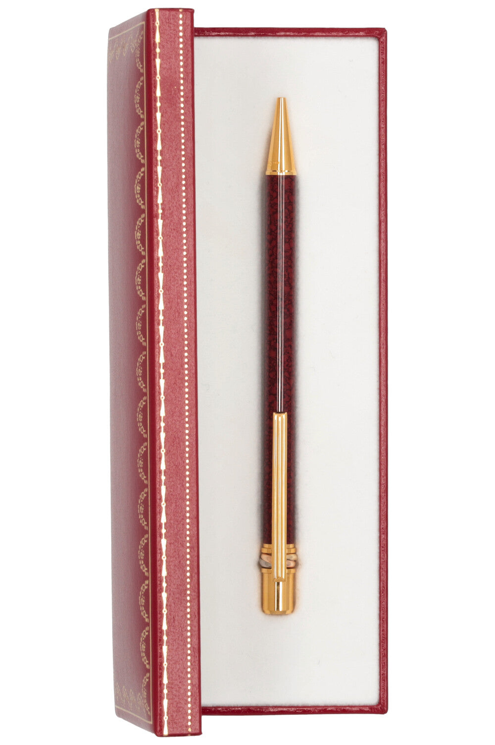 CARTIER Must de Cartier Trinity Stylo bille bordeaux doré