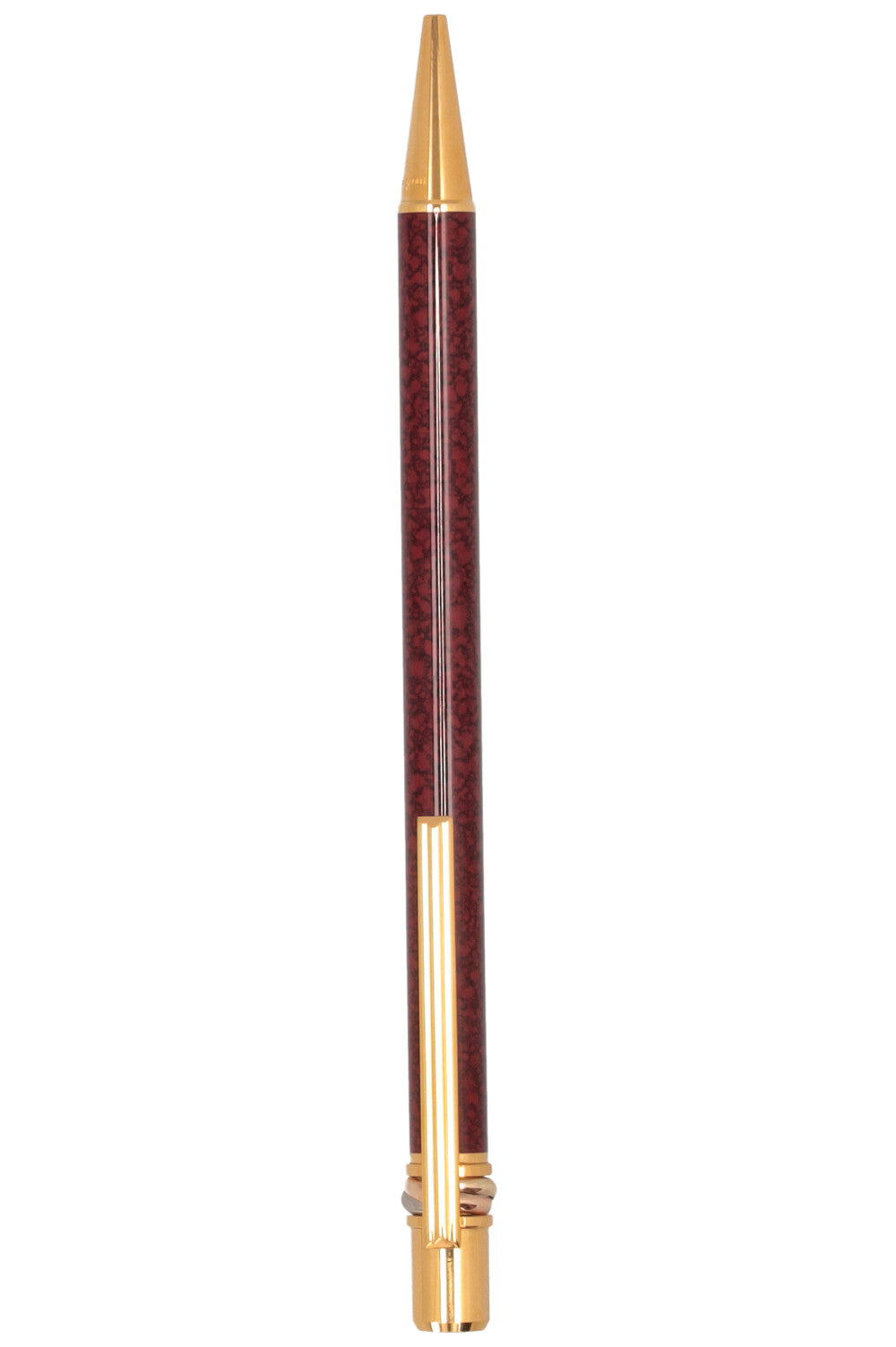CARTIER Must de Cartier Trinity Stylo bille bordeaux doré