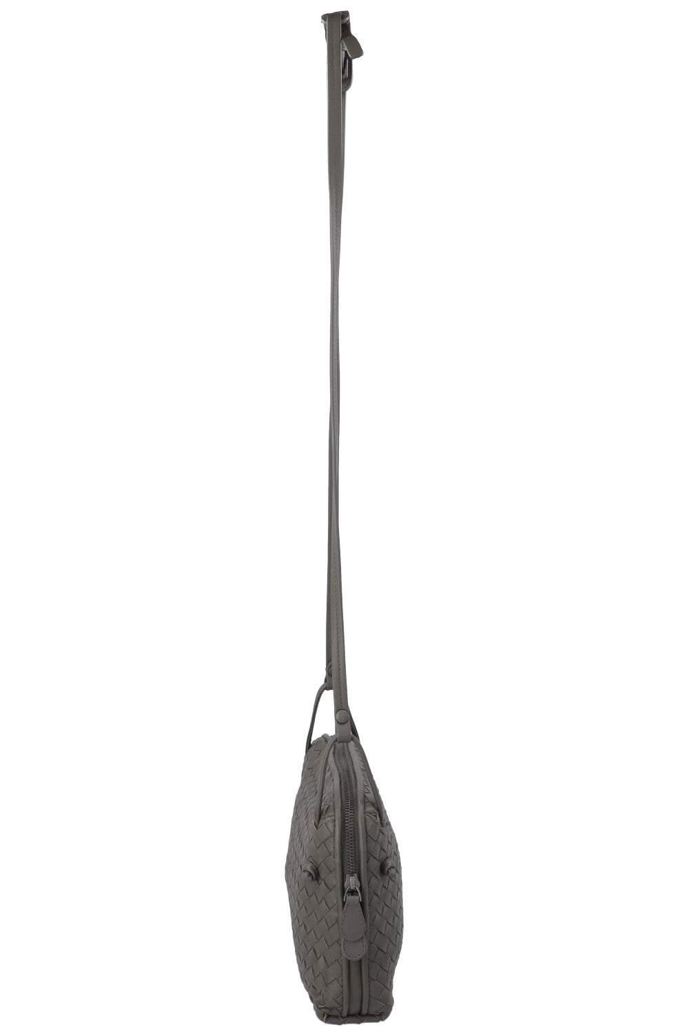 BOTTEGA VENETA Nodini Crossbody Bag Intrecciato Grey