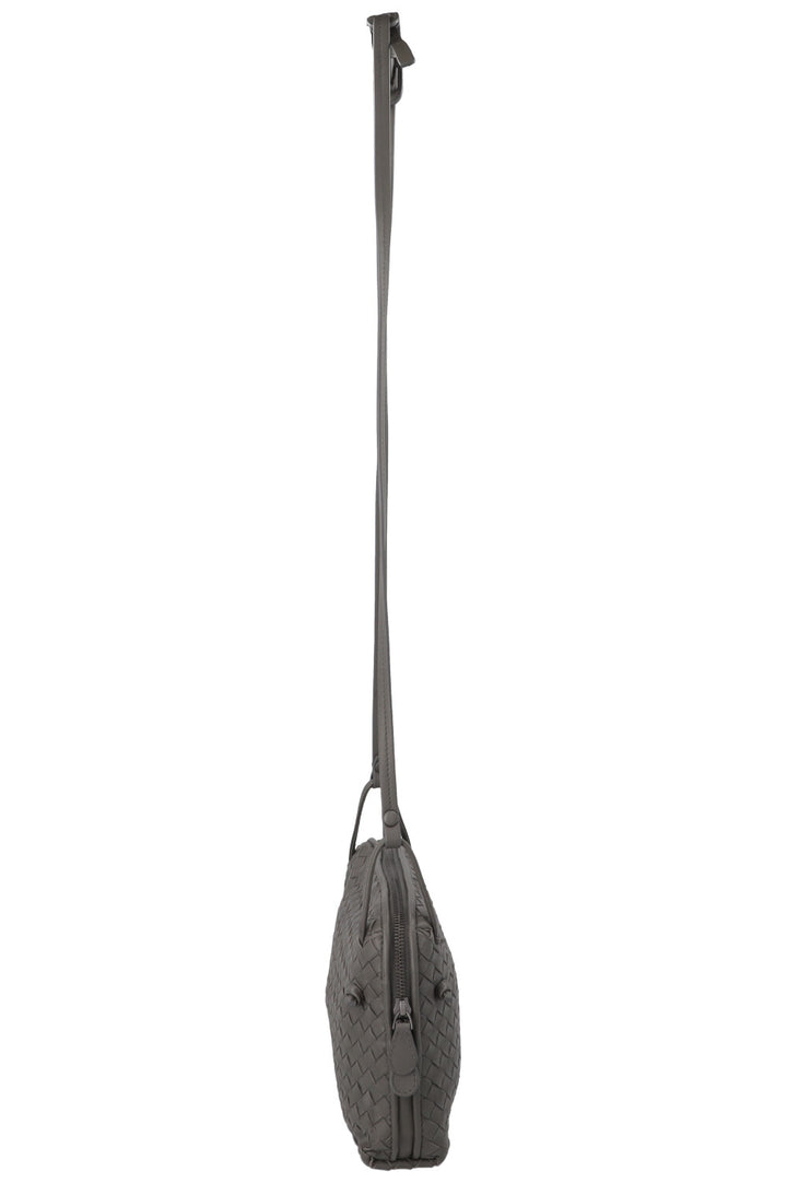 BOTTEGA VENETA Nodini Crossbody Bag Intrecciato Grey