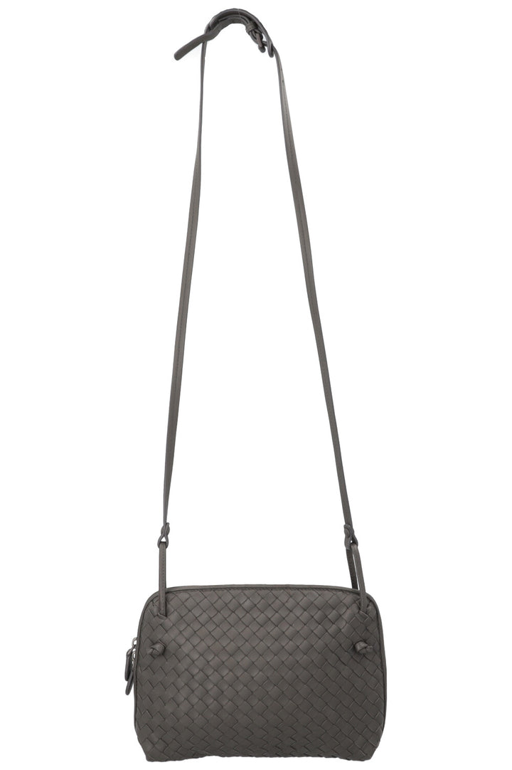 BOTTEGA VENETA Nodini Crossbody Bag Intrecciato Grey