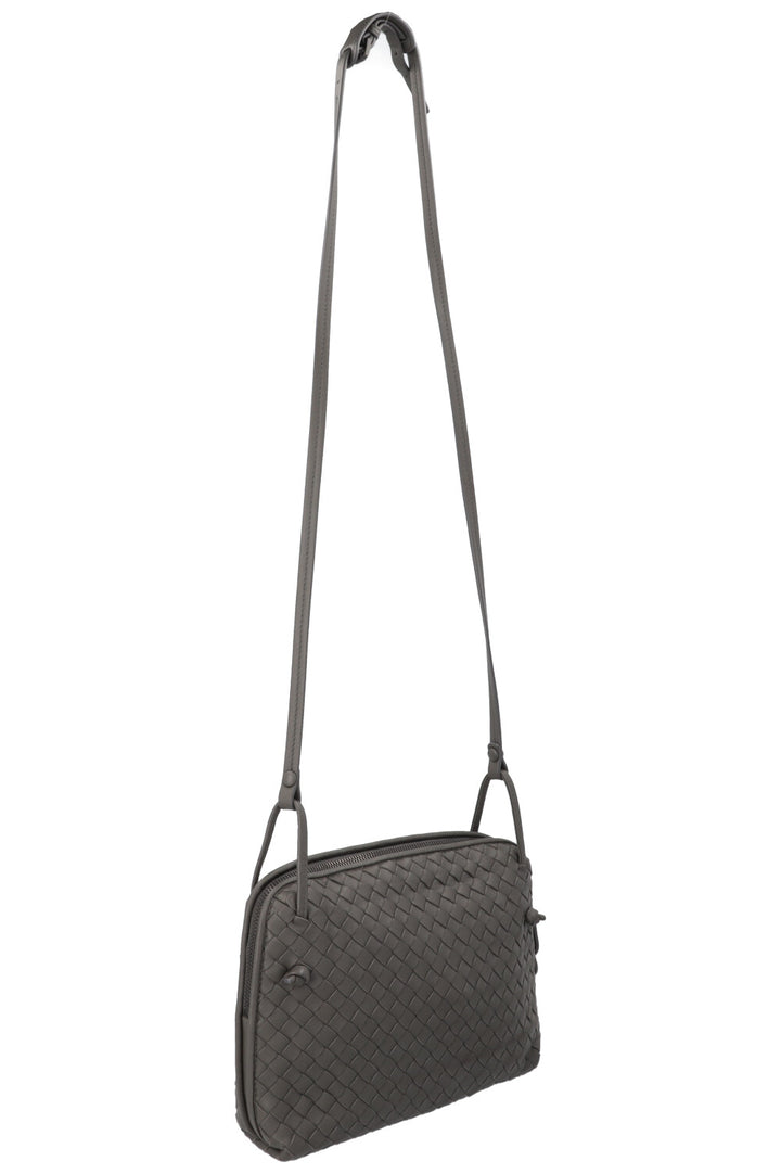 BOTTEGA VENETA Nodini Crossbody Bag Intrecciato Grey