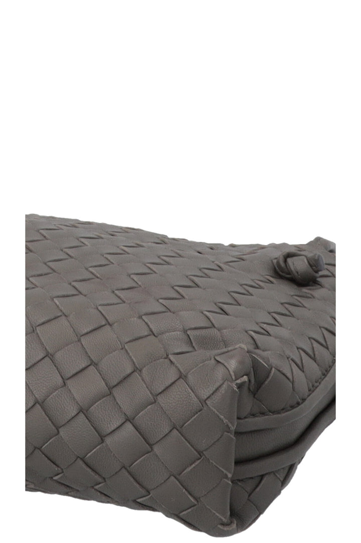 BOTTEGA VENETA Nodini Crossbody Bag Intrecciato Grey