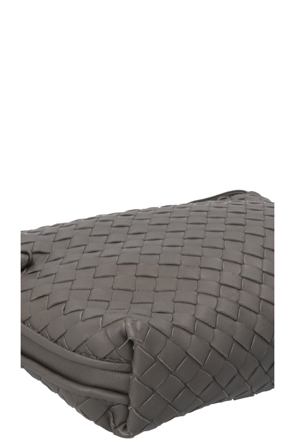 BOTTEGA VENETA Nodini Crossbody Bag Intrecciato Grey