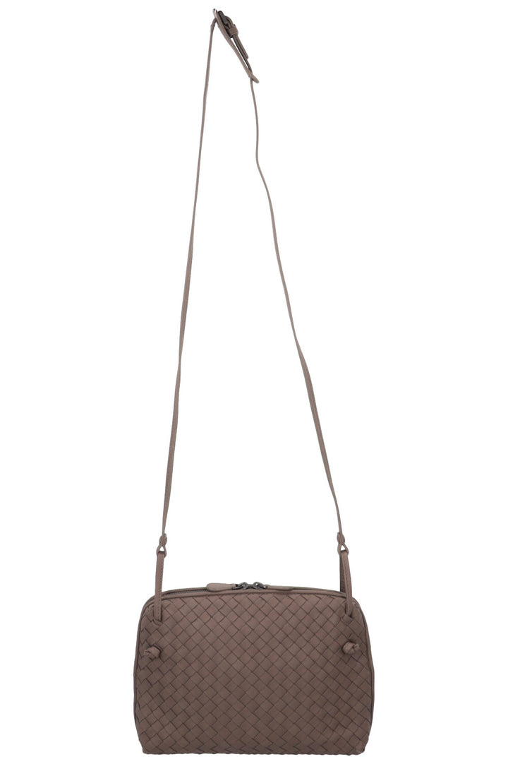 BOTTEGA VENETA Nodini Crossbody Bag Intrecciato Taupe