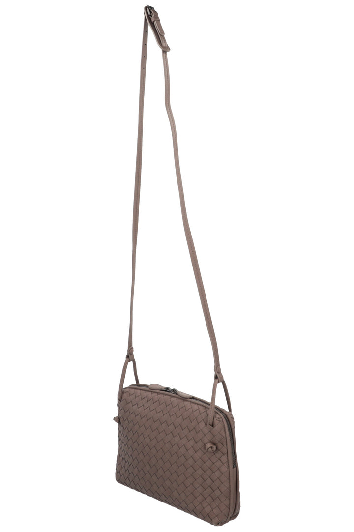 BOTTEGA VENETA Nodini Crossbody Bag Intrecciato Taupe