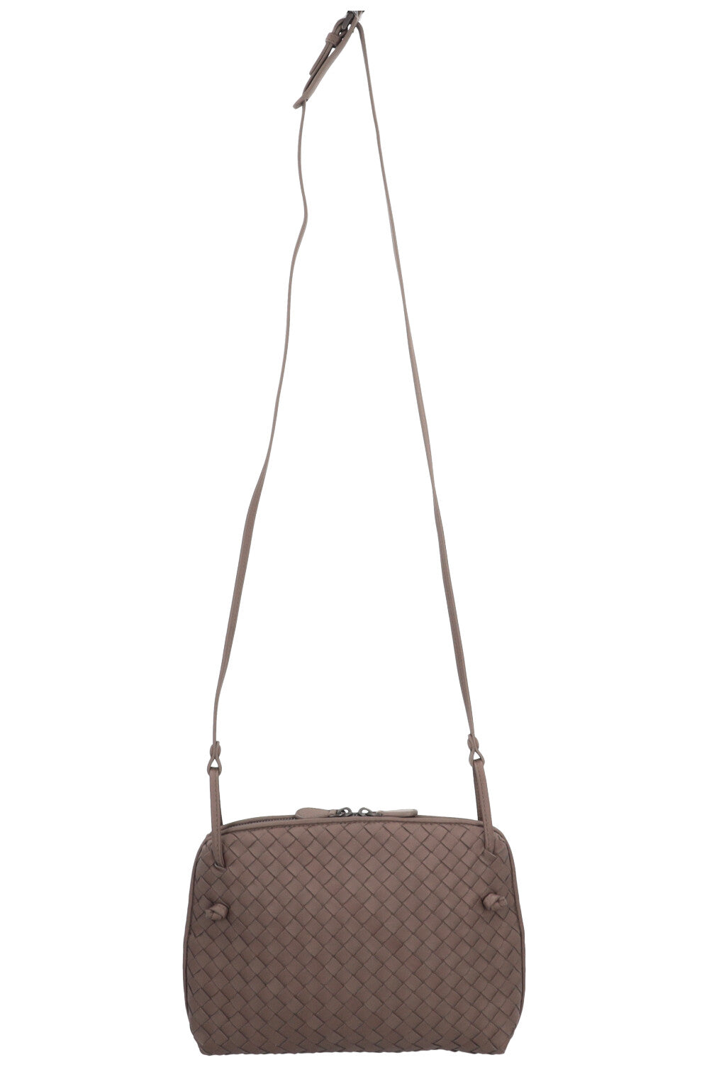 BOTTEGA VENETA Nodini Crossbody Bag Intrecciato Taupe