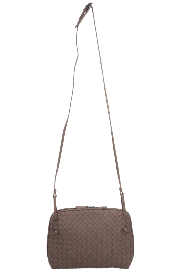 BOTTEGA VENETA Nodini Crossbody Bag Intrecciato Taupe