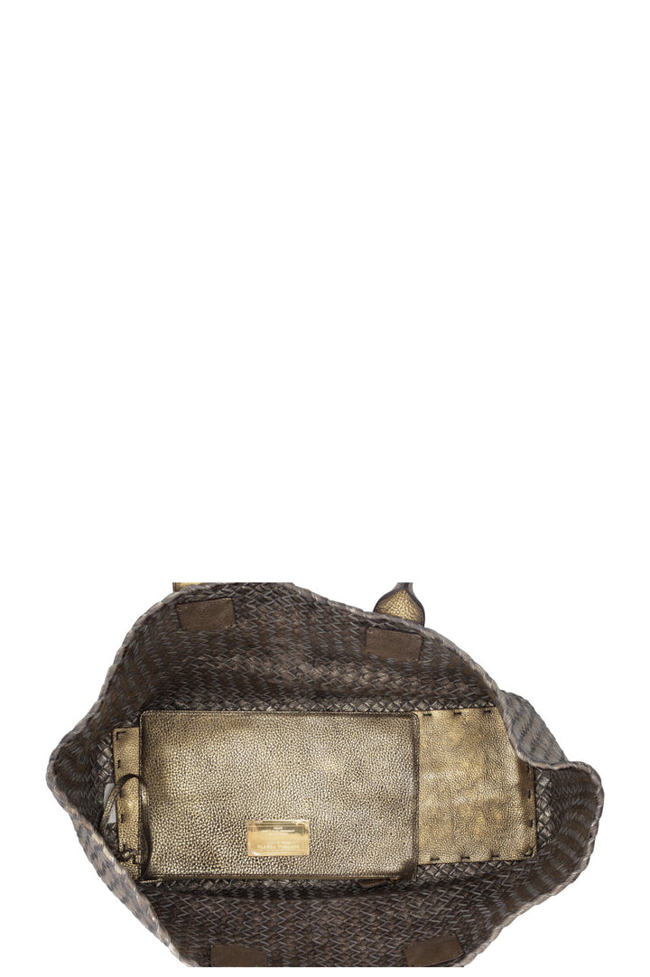 BOTTEGA VENETA Cabat Tote Bag Intrecciato Gold