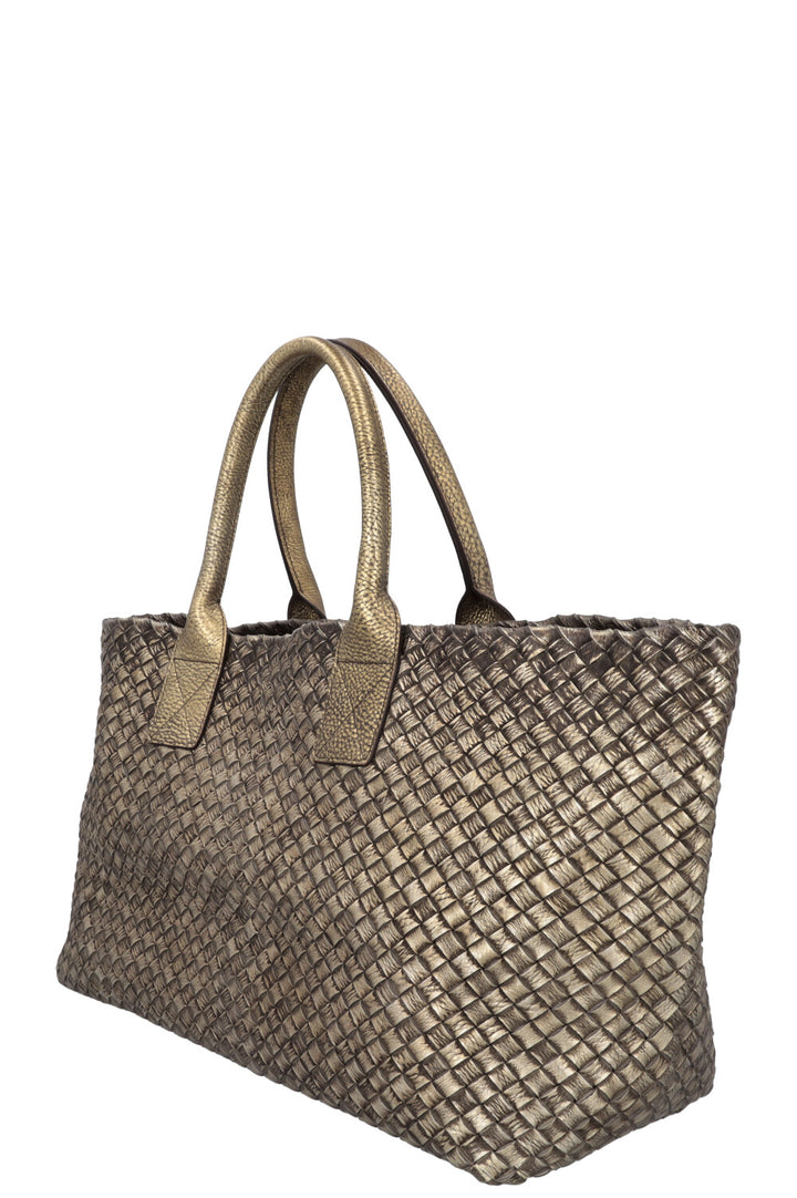 BOTTEGA VENETA Cabat Tote Bag Intrecciato Gold