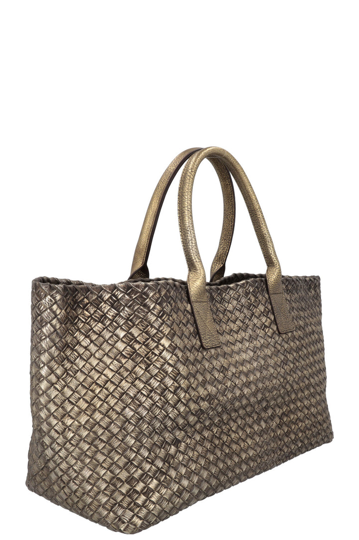 BOTTEGA VENETA Cabat Tote Bag Intrecciato Gold
