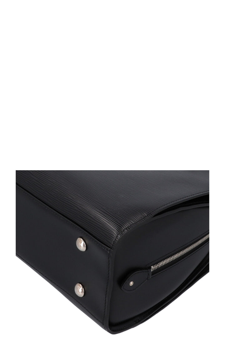 LOUIS VUITTON Pont Neuf GM Top Handle Bag Black Epi