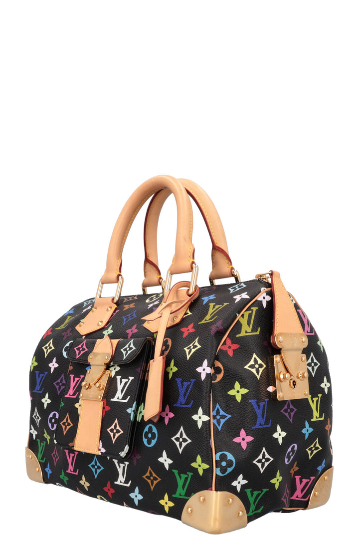 LOUIS VUITTON Speedy 30 Murakami Multicolor Black