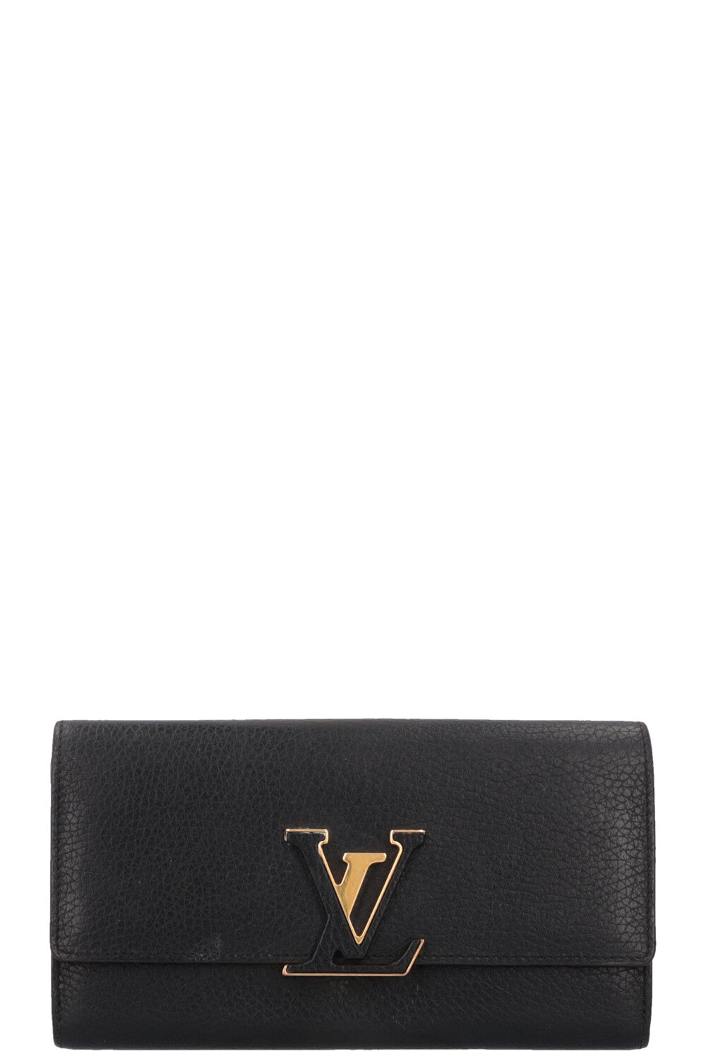 LOUIS VUITTON Capucines Wallet Black Taurillon