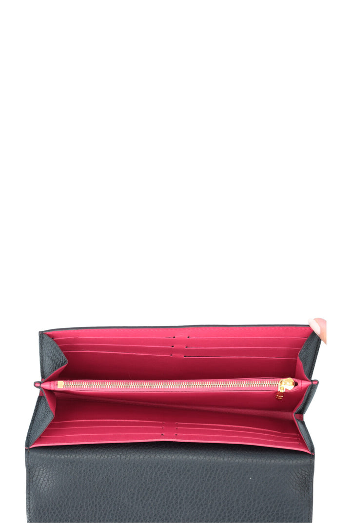 LOUIS VUITTON Capucines Wallet Black Taurillon