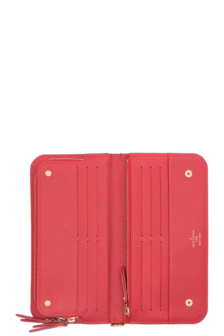 LOUIS VUITTON Insolite Wallet Damier Ebene Red