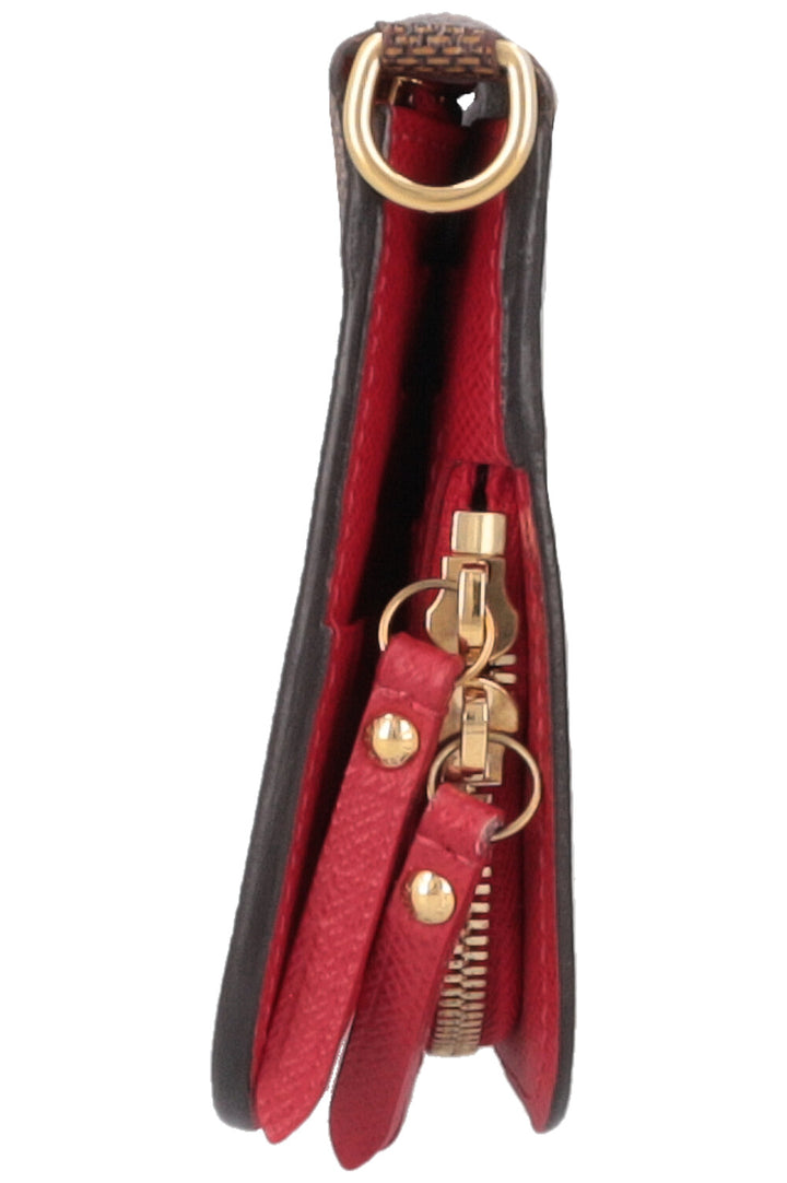 LOUIS VUITTON Insolite Wallet Damier Ebene Red