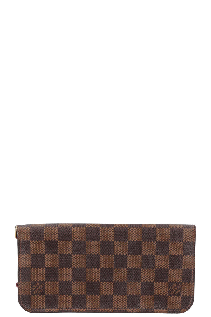 LOUIS VUITTON Insolite Wallet Damier Ebene Red