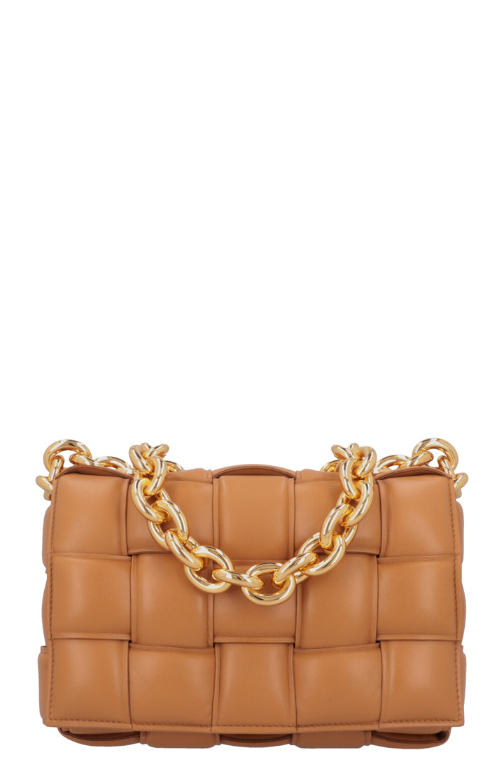 BOTTEGA VENETA Chain Cassette Crossbody Bag Camel