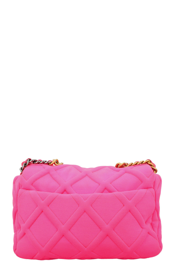 CHANEL 19 Medium Crossbody Bag Neon Pink Canvas