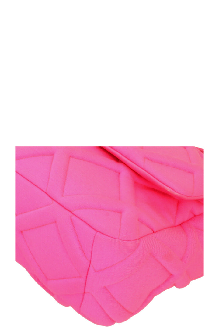 CHANEL 19 Medium Crossbody Bag Neon Pink Canvas
