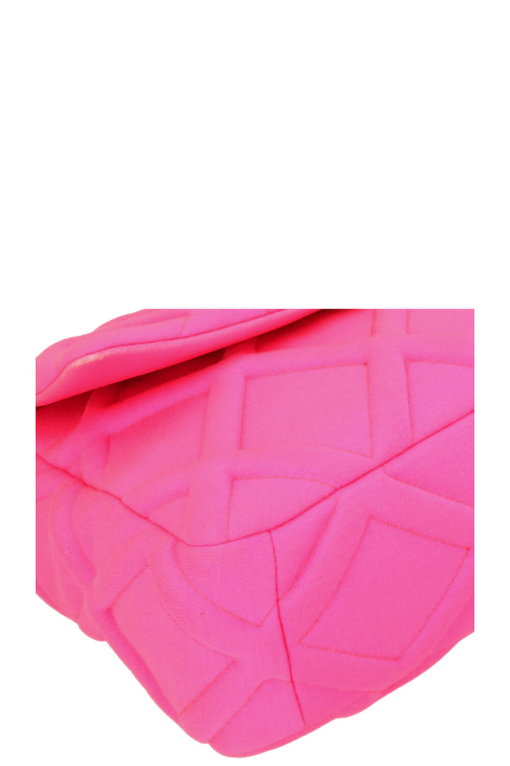 CHANEL 19 Medium Crossbody Bag Neon Pink Canvas