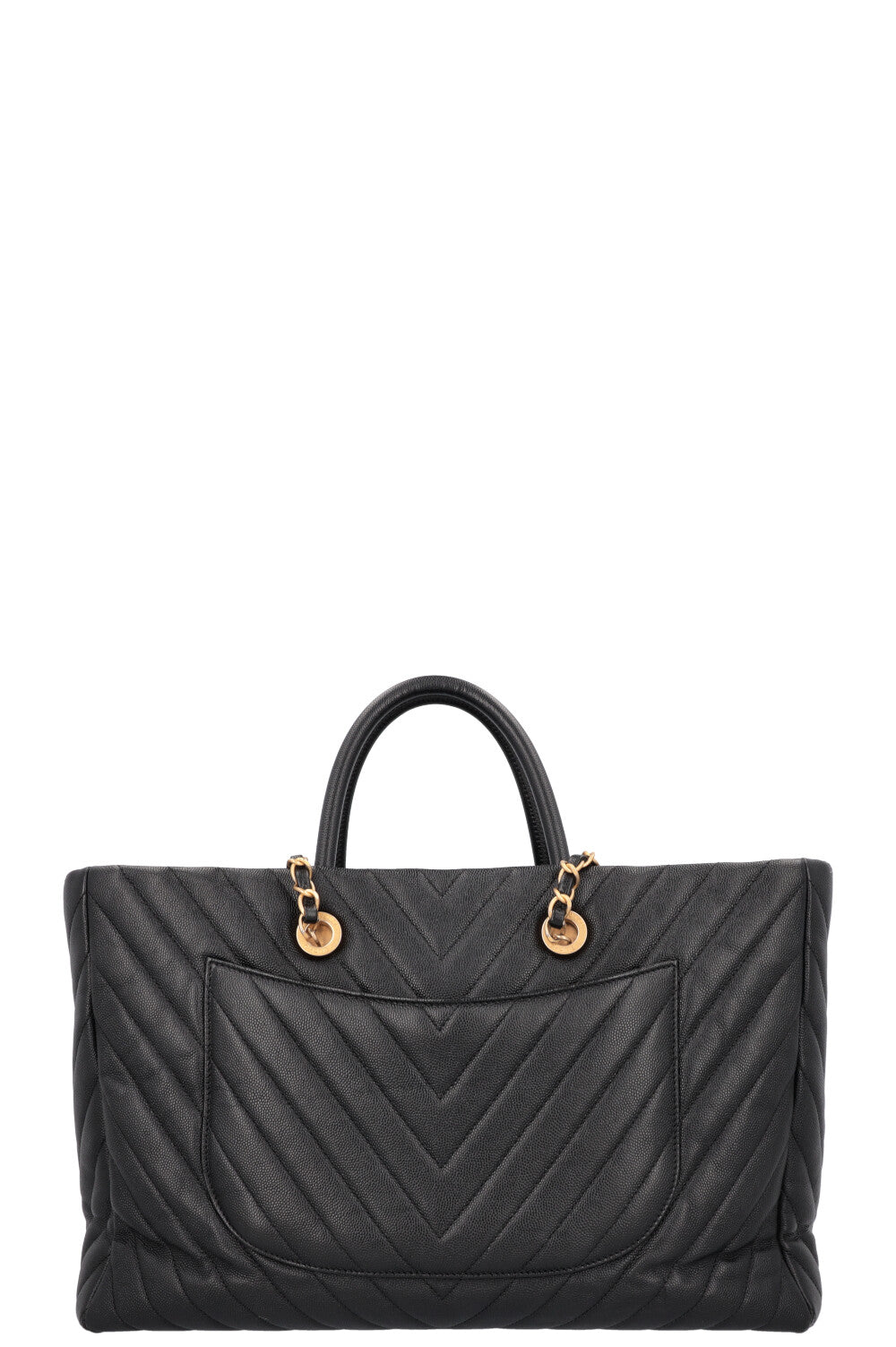 CHANEL Executive 2 Way Tote Bag Leather Black