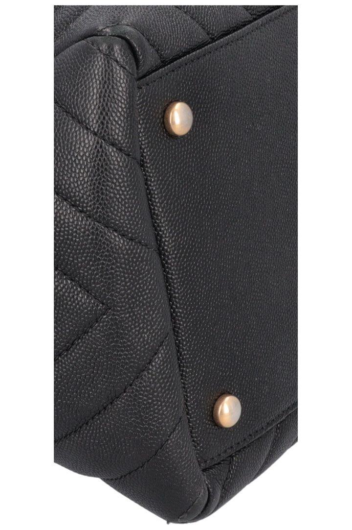 CHANEL Executive 2 Way Tote Bag Leather Black