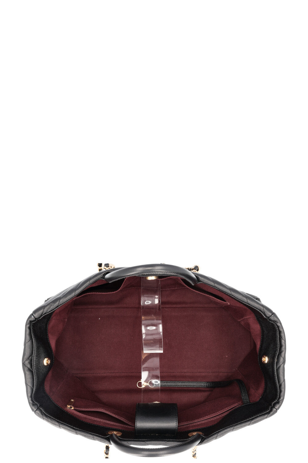 CHANEL Executive 2 Way Tote Bag Leather Black
