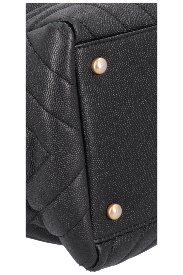 CHANEL Executive 2 Way Tote Bag Leather Black