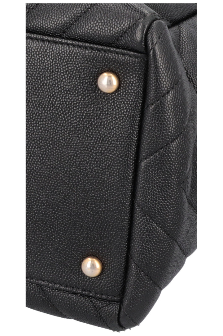 CHANEL Executive 2 Way Tote Bag Leather Black