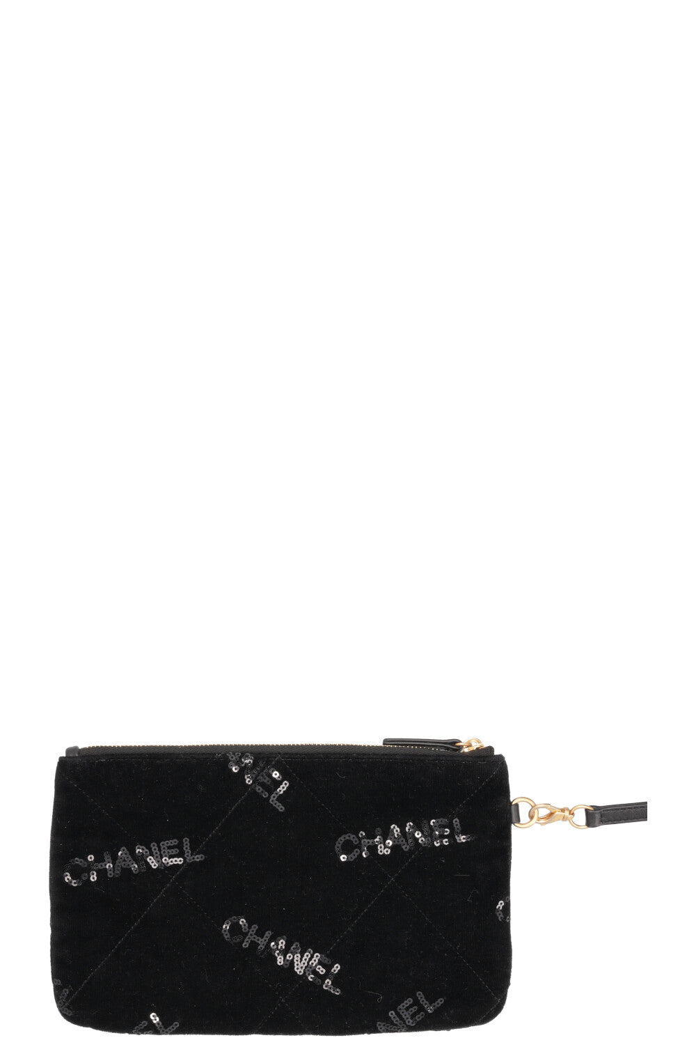 CHANEL 22 Medium Velvet Sequins Black