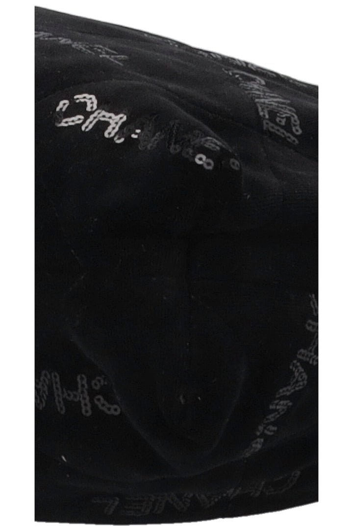 CHANEL 22 Medium Velvet Sequins Black