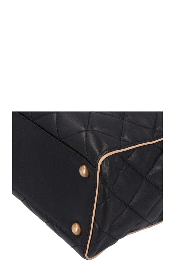 CHANEL Portobello Tote Bag Black Beige