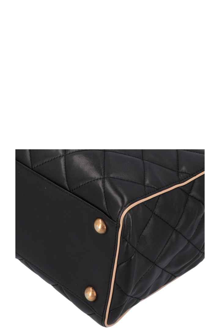 CHANEL Portobello Tote Bag Black Beige