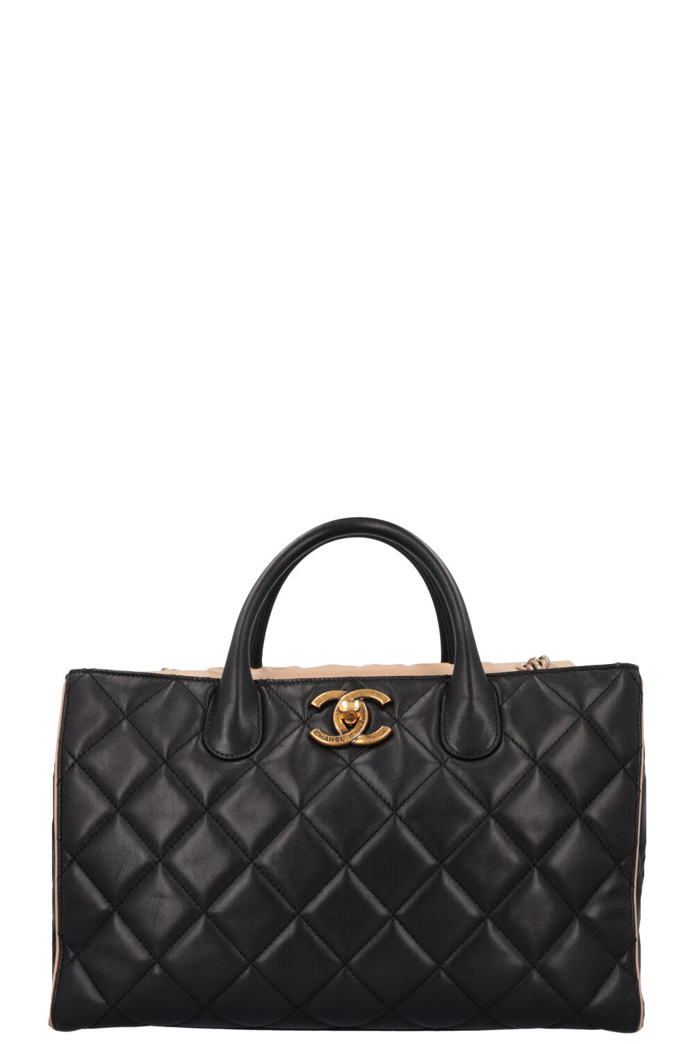 CHANEL Portobello Tote Bag Black Beige