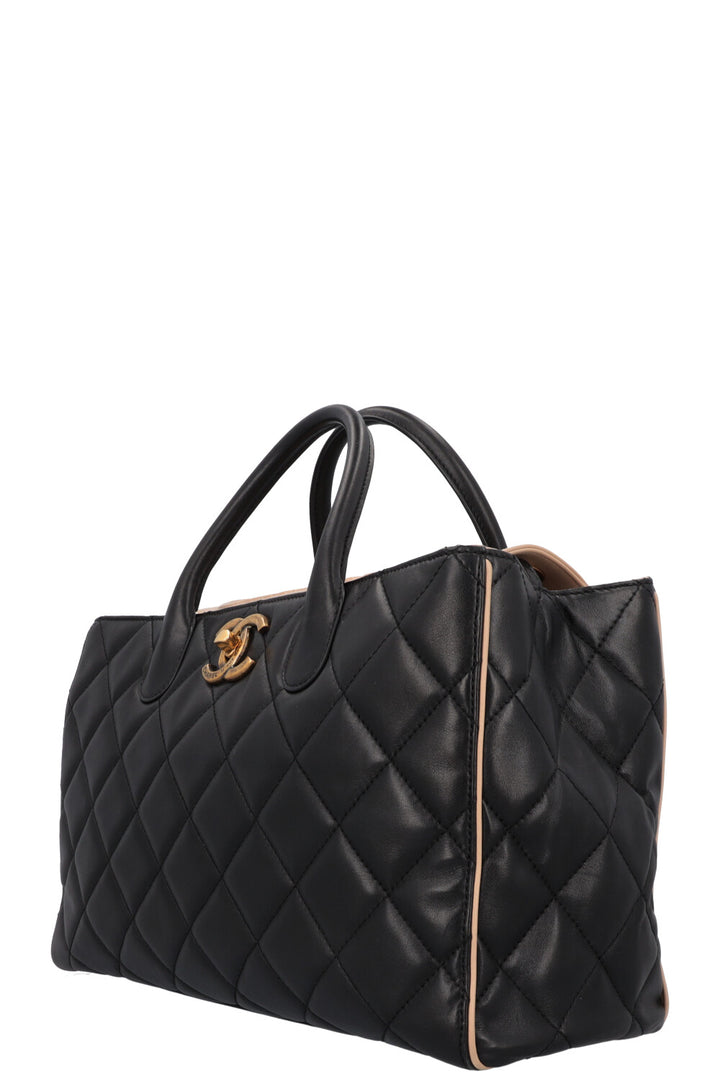 CHANEL Portobello Tote Bag Black Beige