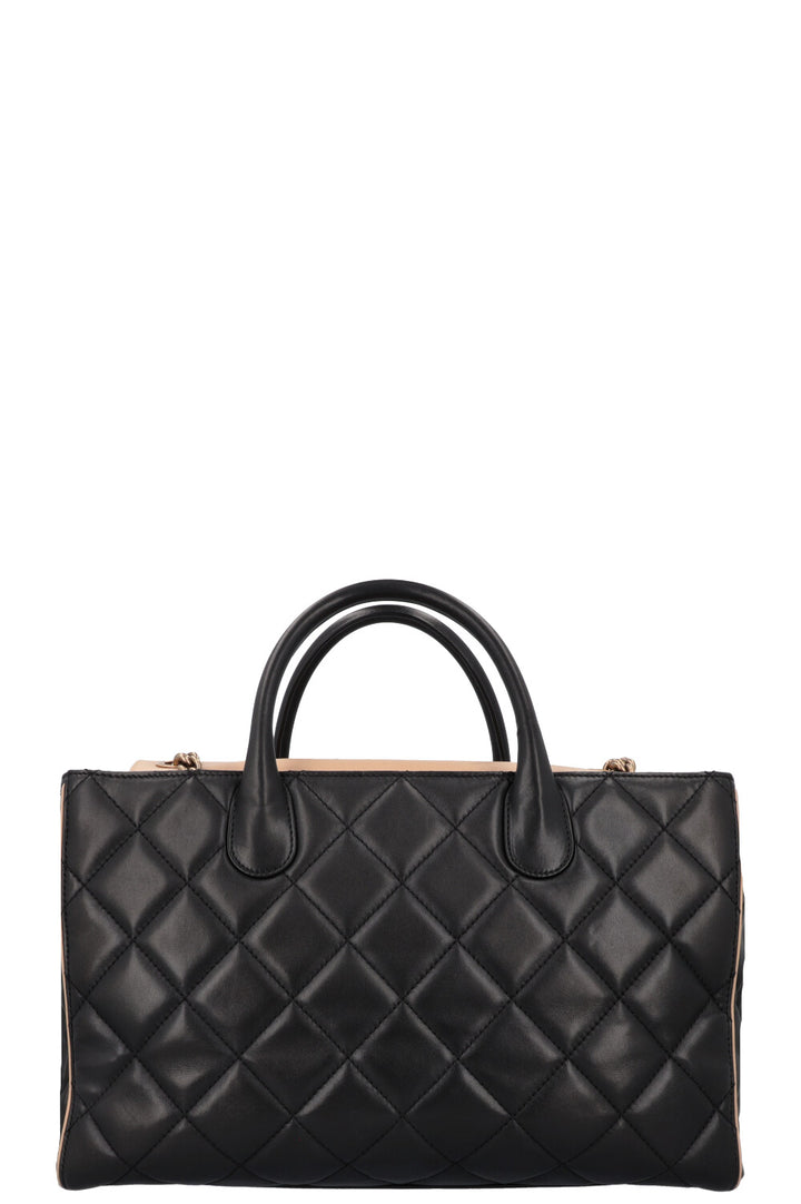 CHANEL Portobello Tote Bag Black Beige
