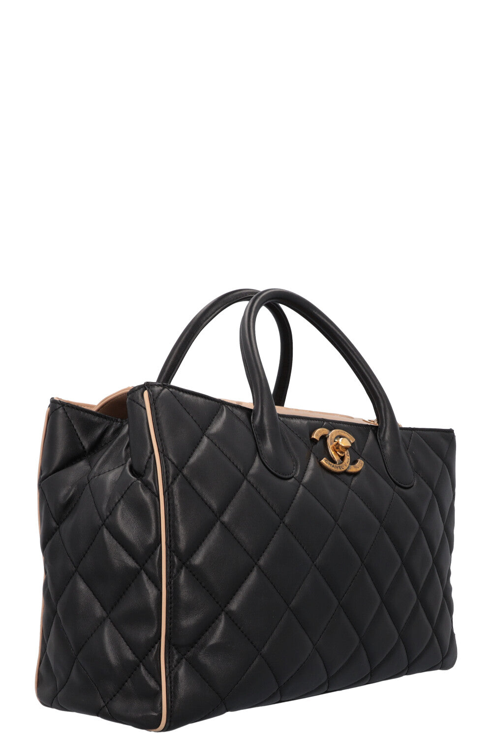 CHANEL Portobello Tote Bag Black Beige