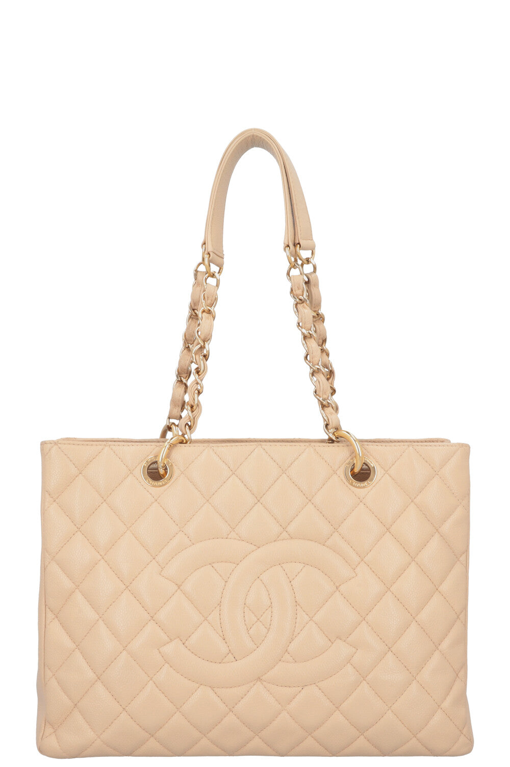 CHANEL GST Tote Bag Beige Caviar